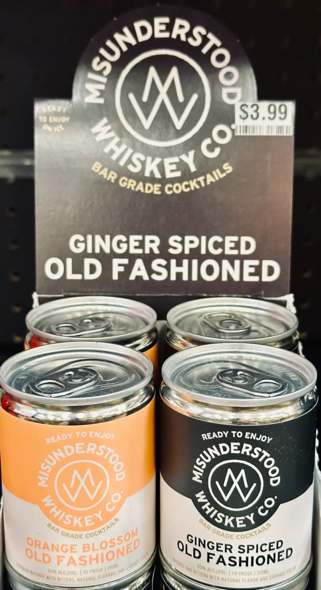 Misunderstood Whiskey Co. Orange Blossom or Ginger Spiced Old Fashioned
