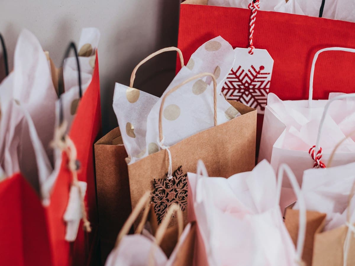 Gift bags with tissue paper